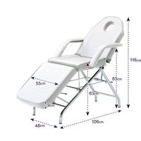 フィフティ・ヴィジョナリー フェイシャルベッド 有孔 ホワイト T-213B-WH 1台 65-6899-20（直送品）