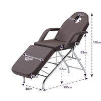 フィフティ・ヴィジョナリー フェイシャルベッド 有孔 ブラウン T-213B-BR 1台 65-6899-21（直送品）