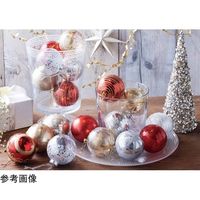 アズワン プラスチックオーナメントボール レッド 8cm 12個セット 65-8116-03 1セット（直送品）