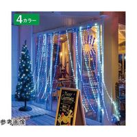 アズワン 【400球】LEDデラックスカーテンライト 屋外使用可 ホワイト/ブルー 65-8117-22 1セット（直送品）