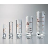 アズワン 液量計 円筒形 200mL JCSS校正証明書付 3-9685-05-24 1個（直送品）