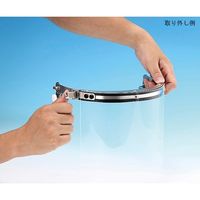 トーアボージン 防災面 ヘルメット用 ハードコート 軽量ポリカーボネイトスーパーワイド QC585PHT-6 1個 61-9640-22（直送品）