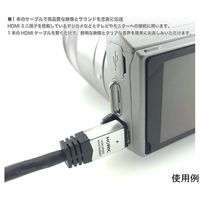 ホーリック ハイスピードHDMIミニケーブル 3.0m シルバー タイプCオスータイプAオス HDM30-016MNS 1個（直送品）