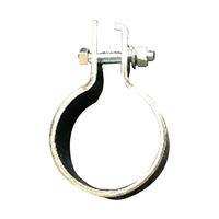 山脇産業 90度曲げパイプ 片側差し込みタイプ(L型・鉄製・メッキ管)クランプ付 38.1mm 39.1mm 13-038 1本（直送品）