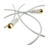 ホーリック 極細アンテナケーブル 1m ホワイト 両側ネジ式コネクタ AC10-477WH 1本 65-1792-99（直送品）