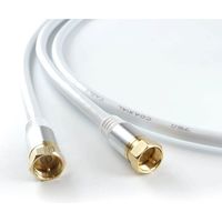 ホーリック アンテナケーブル 1m ホワイト アルミヘッド 両側ネジ式コネクタ AC10-365WH 1本 65-1792-40（直送品）