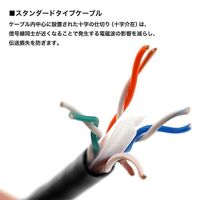 ホーリック LANケーブル UTP カテゴリー6A 10m ブラック LC100-582RB 1本 65-1793-79（直送品）