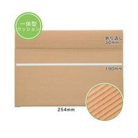 紺屋商事 クッション封筒 宅配用 両面紙素材 テープ付 255mmx140mm+50mm 40枚入 971105 1袋(40枚)（直送品）