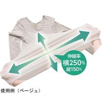 ケアファッション スルッとのびのび長袖インナーラウンドネック ベージュ M~L 800278 1個 67-8017-40（直送品）