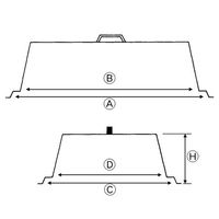 CAMBRO キャンブロ 角フラット型カバー RD926CW 1個 67-8125-92（直送品）