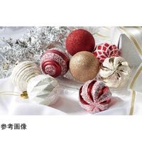 アズワン プラスチックオーナメントボール 6cm ゴールドライン 12個セット 67-8938-30 1セット(12個)（直送品）
