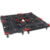 アルミス 大型樹脂連結平台車 2台入 ARH-200BK 1ケース(2台) 67-8772-18（直送品）