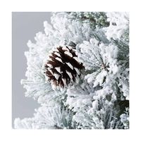 アズワン ベース付きブラシクリスマスツリー スリムスノー 高さ180×幅76cm 67-8937-99 1本（直送品）