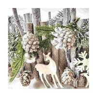 アズワン デコレーションウッドフェンス ツリー足元飾り ホワイト&グリーン 67-8938-11 1個（直送品）