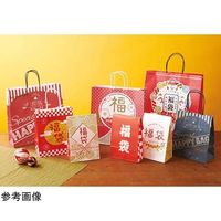アズワン 福袋手提げ紙袋 ハッピーバッグ レッド 41.5×11×32cm 50枚入 67-8945-23 1個(50枚)（直送品）