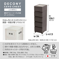 JEJアステージ　壁付デコニーシーヴォ5段　ダークブラウン　　1台