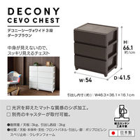 JEJアステージ　デコニーシーヴォワイド3段　ダークブラウン　　1台