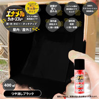 カンペハピオ エナメルラッカスプレー つや消ブラック 400ML 687644032400 1本（直送品）
