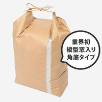 ホワイトバリーン クラフト紙製マチ付き精米袋 紐付き窓あり 3kg SKPB-r3kW 1セット(300枚)（直送品）