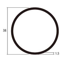 ハイロジック アルミ丸パイプ 2m 1.5×38mm シルバー 2本組 62-4882-94 1組(2本)（直送品）