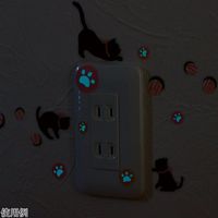 サンコーマーク工業 蓄光スイッチステッカー 光るあしあと EWS-417 1枚 8-339-01（直送品）