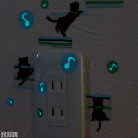 サンコーマーク工業 蓄光スイッチステッカー 光る音符 EWS-418 1枚 8-339-02（直送品）