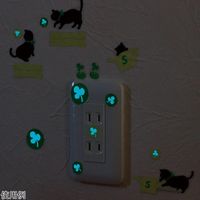 サンコーマーク工業 蓄光スイッチステッカー 光るクローバー EWS-419 1枚 8-339-03（直送品）