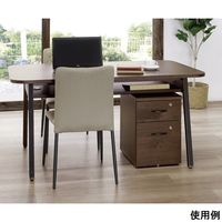 カグクロ 木製ワゴン プレスト 鍵付き ウォールナット 66-0001-40 1個（直送品）