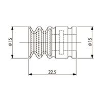 スター精機 吸着パッド・ジャバラ・シリコン・茶 VAPH-15C-3 1個 63-1977-85（直送品）