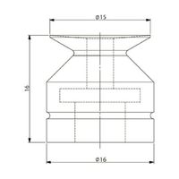 スター精機 吸着パッド・埋込式・シリコン・茶 パッド外径15mm VAPH-15C 1個 63-1978-23（直送品）