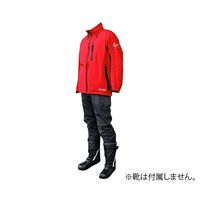 カヴァーワーク レインウエアアクロスレイン レッド L AG-8000 1着 63-5526-37（直送品）