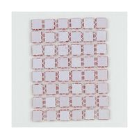 ミキ ガラスモザイクタイル バーミリオン MKG-1001 1個 63-7914-90（直送品）