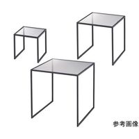 アズワン スチール脚コの字ディスプレイ ブラック 40cm角 68-0588-71 1個（直送品）