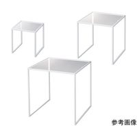 アズワン スチール脚コの字ディスプレイ ホワイト 20cm角 68-0588-66 1個（直送品）