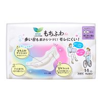 【生理用品】 ナプキン 特に多い昼用25cm 羽つき ロリエ しあわせ素肌 もちふわfit 1パック（14個入）花王