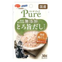 コンボ ピュア キャット パウチ 鶏＆かつお・国産鶏だし入り 無添加 国産 30g 1セット（1個×12）キャットフード