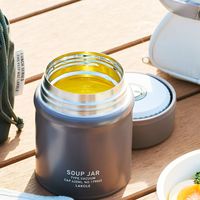 スープジャー420ml チャコール LAKOLE/ラコレ