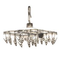 折り畳み角ハンガー24P チャコール LAKOLE/ラコレ