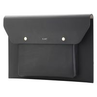 パソコンケース 14インチ レザー スリム PCケース フロントポケット付 ブラック BM-IBEM01BK-IL エレコム 1個