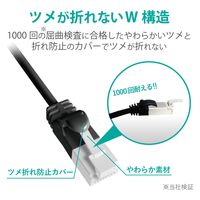 LANケーブル CAT6A準拠 爪折れ防止 5.0M ブラック ECLD-GPATBK50 エレコム 1個（直送品）
