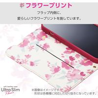 AQUOS wish4 ケース レザー 手帳型 超軽量 薄型 花柄 ディープピンク PM-S241PLFUJPND エレコム 1個