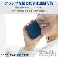 AQUOS wish4(SH-52E)/レザーケース/手帳型/ステッチ/耐衝撃/磁石付き/ネイビー PM-S241PLFYNV 1個
