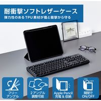 13インチiPad Air(M2)フラップケース/Apple Pencil収納/スリープ対応/ブラック TB-A24XSABK 1個