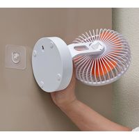 ファミリー・ライフ 充電式首振り扇風機 ACアダプター+壁取り付けシール付 a33032 1個（直送品）