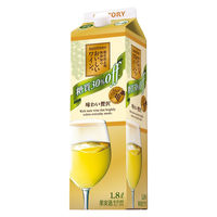 サントリー 酸化防止剤無添加のおいしいワイン。糖質30％オフ 白 1.8L 1セット（1本×6） 紙パック