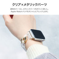 Apple Watch 38/40/41/42mm バンド 「CORVIN」 クリアチェーンバンド シルバー（直送品）