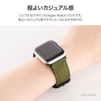 Apple Watch 38/40/41/42mm バンド 「CORVIN」 3バックルナイロンバンド ベージュ 軽量（直送品）