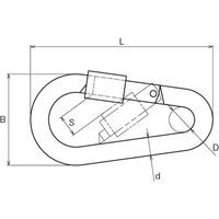 浅野金属工業 AKナスカン(ナット付)8mm AK1087 1セット(3個)（直送品）