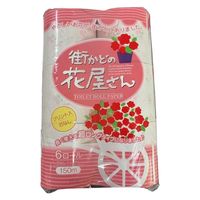 トイレットペーパー 再生紙 シングル 150m 芯なし 1セット（1パック（6ロール）×8）街かどの花屋さん 泉製紙