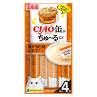 いなば チャオ 缶ちゅ～る まぐろ白身 しらす入り 国産（14g×4本入）2袋 猫 ちゅーる キャットフード おやつ